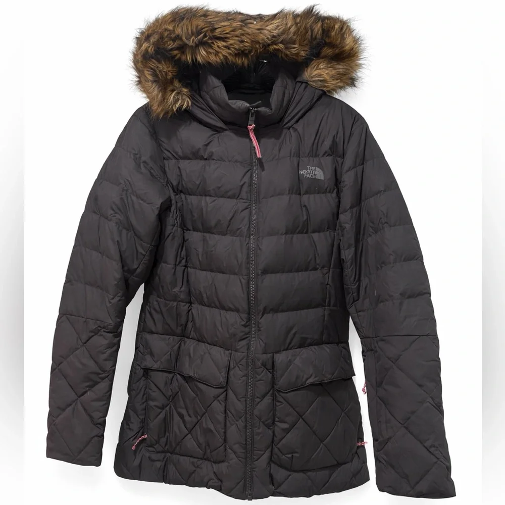 The North Face Women’s Down Puffer Jacket Faux Fur Hood Ski Coat Size M - Picture 1 of 13
